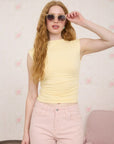 Go Getter Top- Butter Yellow