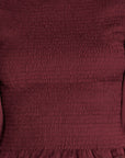 Smocked Top- Wine