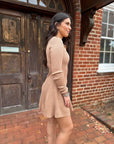 Swaying Simplicity Knit Dress- Tan