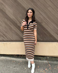 Golden Grove Midi Dress