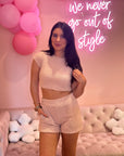 Cozy Set Top- Blush