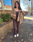 Flare Jumpsuit -Chocolate